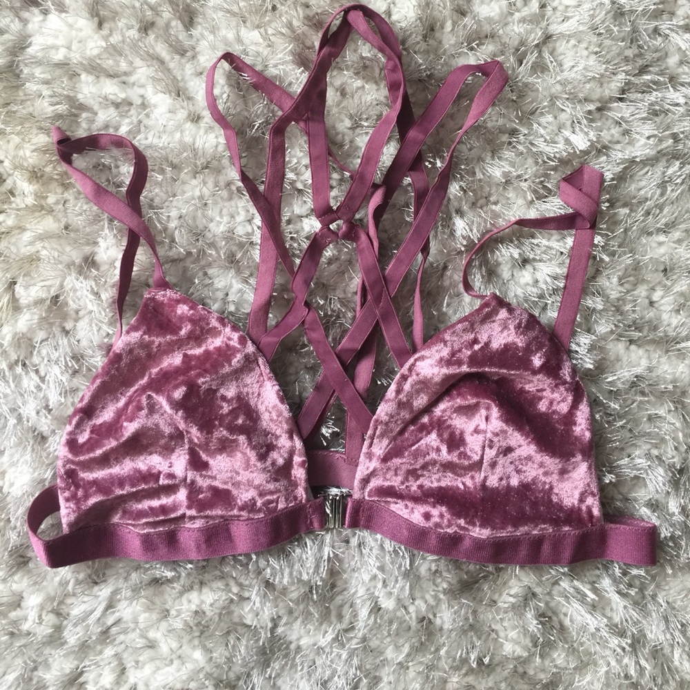 Velvet pink bra - Picture 6 of 8