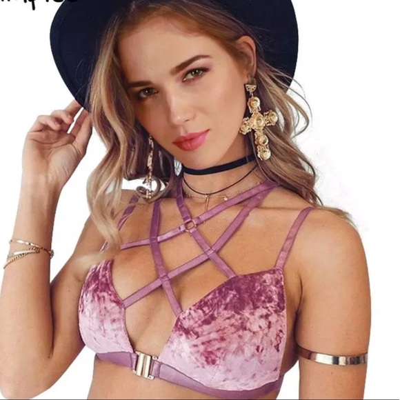 Velvet pink bra - Picture 2 of 8