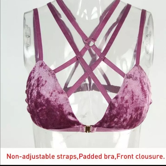 Velvet pink bra - Picture 3 of 8