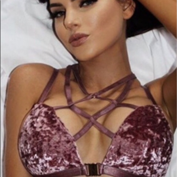 Velvet pink bra - Picture 4 of 8