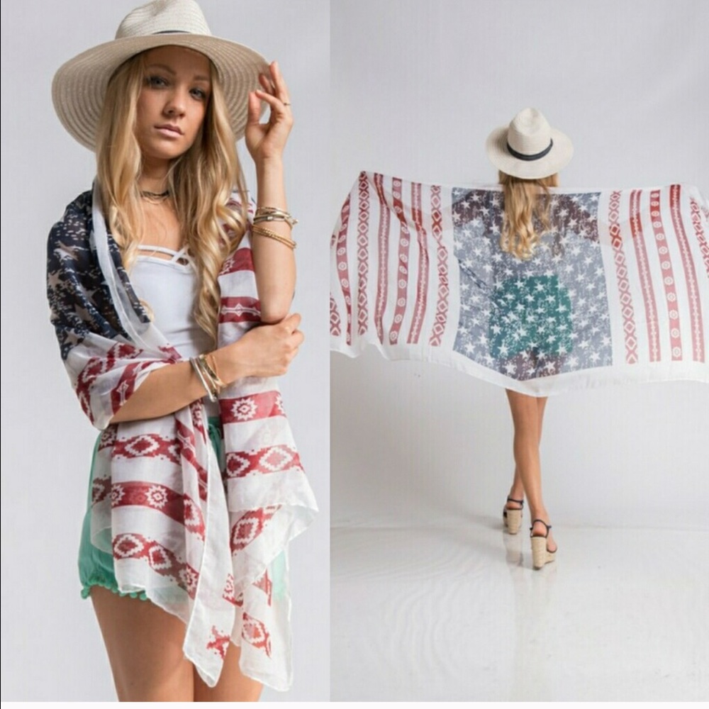 🇺🇸Aztec American Flag🇺🇸 Shawl