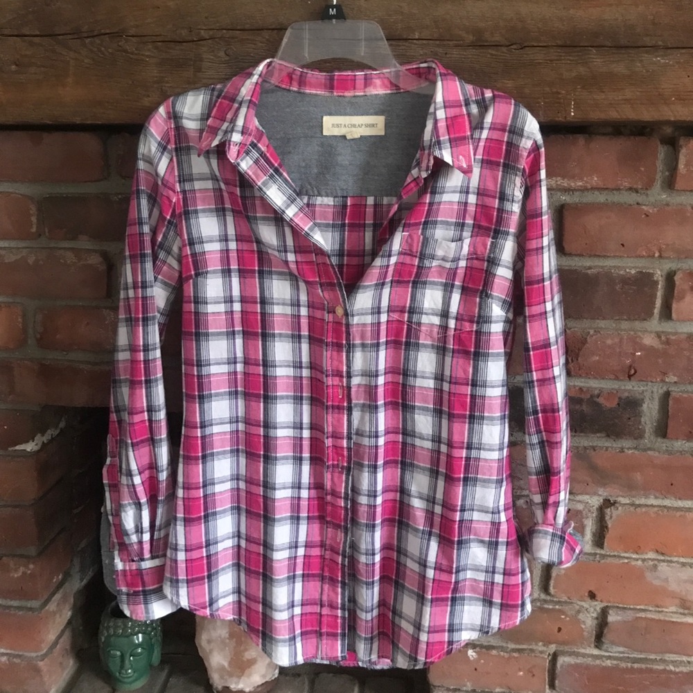 Pink plaid shirt
