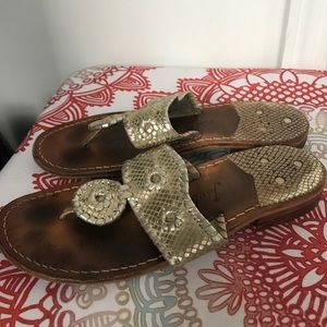 Platinum SnakeSkin Jack Rogers