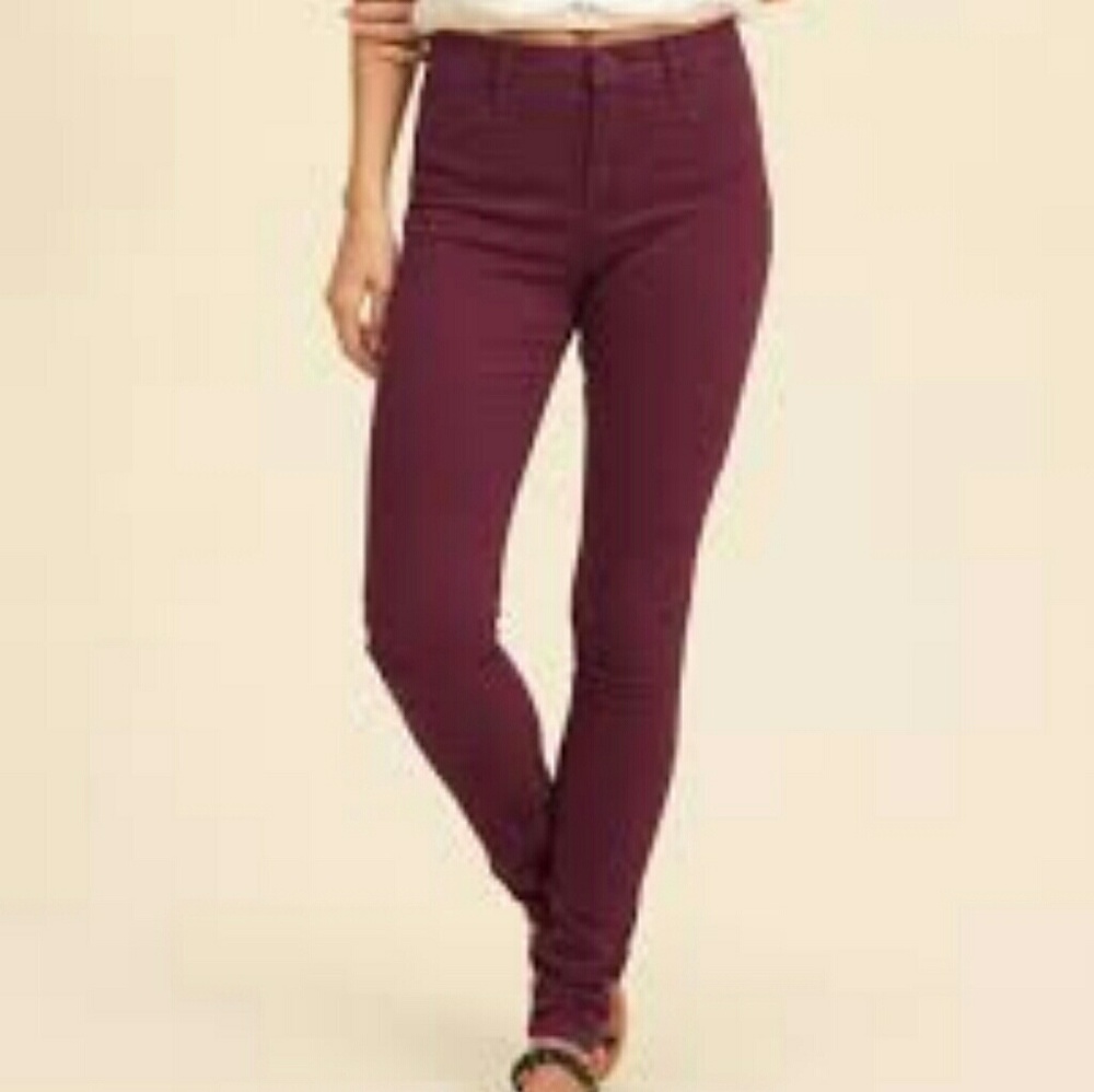 Hollister High Waisted Suede Skinny Jeans