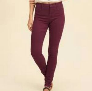 Hollister High Waisted Suede Skinny Jeans