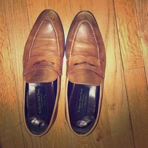 Tan slip on dress shoes