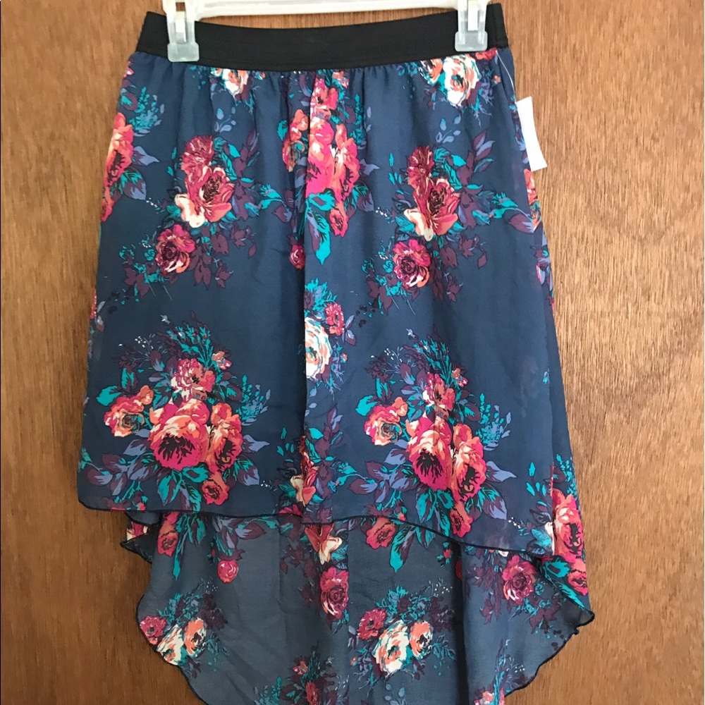 Hi-Low Floral Skirt