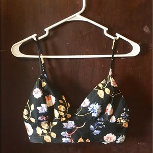 Forever 21 floral bralette crop top
