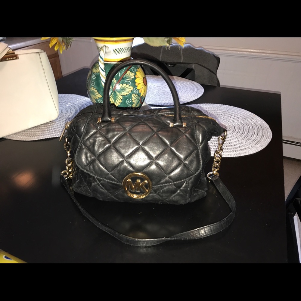 Used Michael Kors Satchel Fulton Quilted Leather