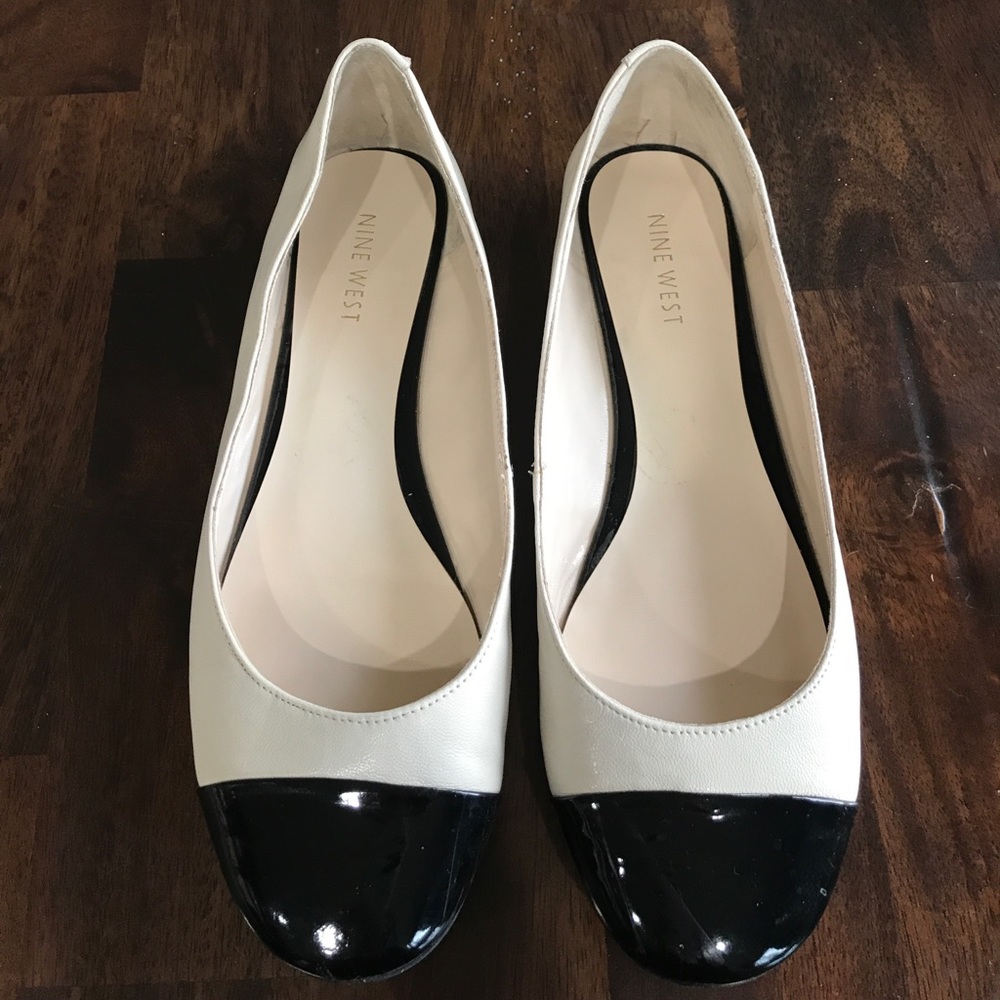 Nine West flats-worn once! Practically brand new!