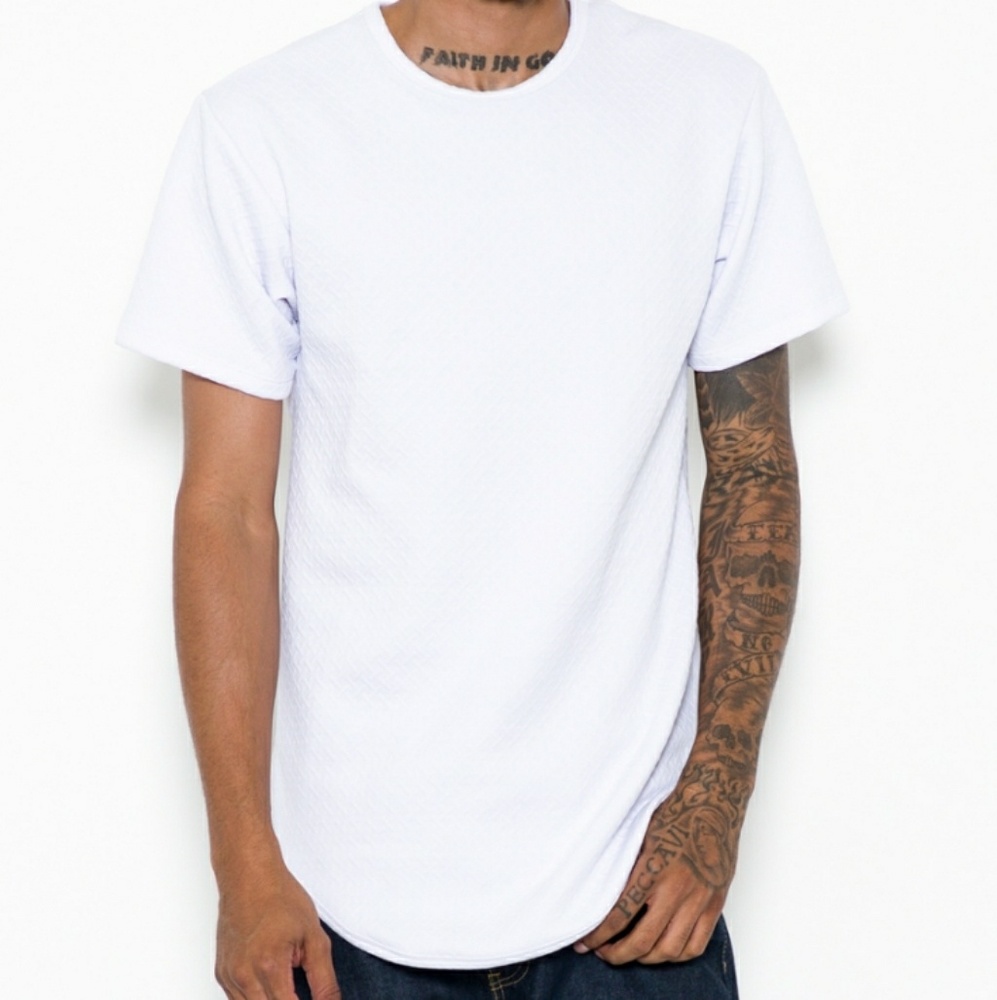 Extended tee shirt white