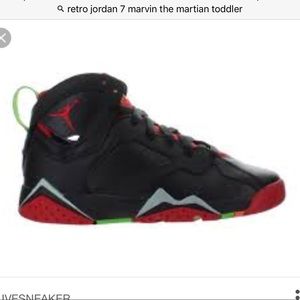 Toddler Retro Jordan 7 Black, Red & Green