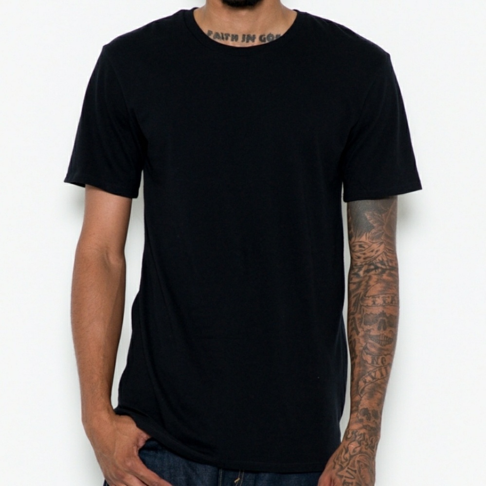 Extended tee shirt black