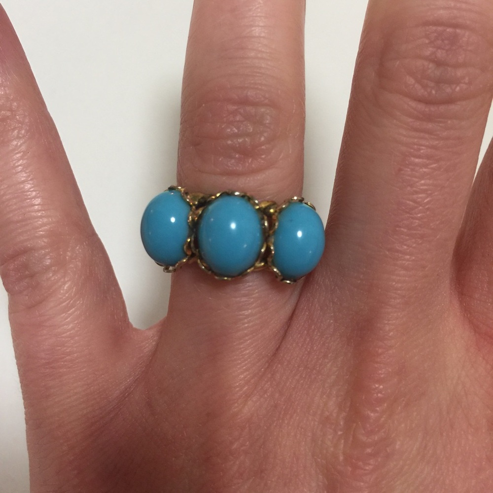 Vintage Turquoise Oval Cabochon Ring