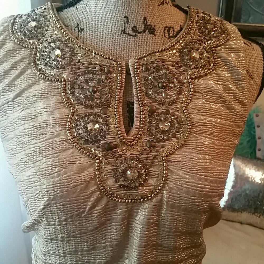 Elegant gold dress