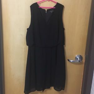 Black pleated dress worn once