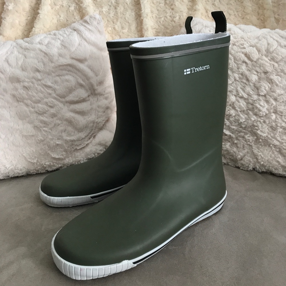 Tretorn Rubber Boots Olive Size 10