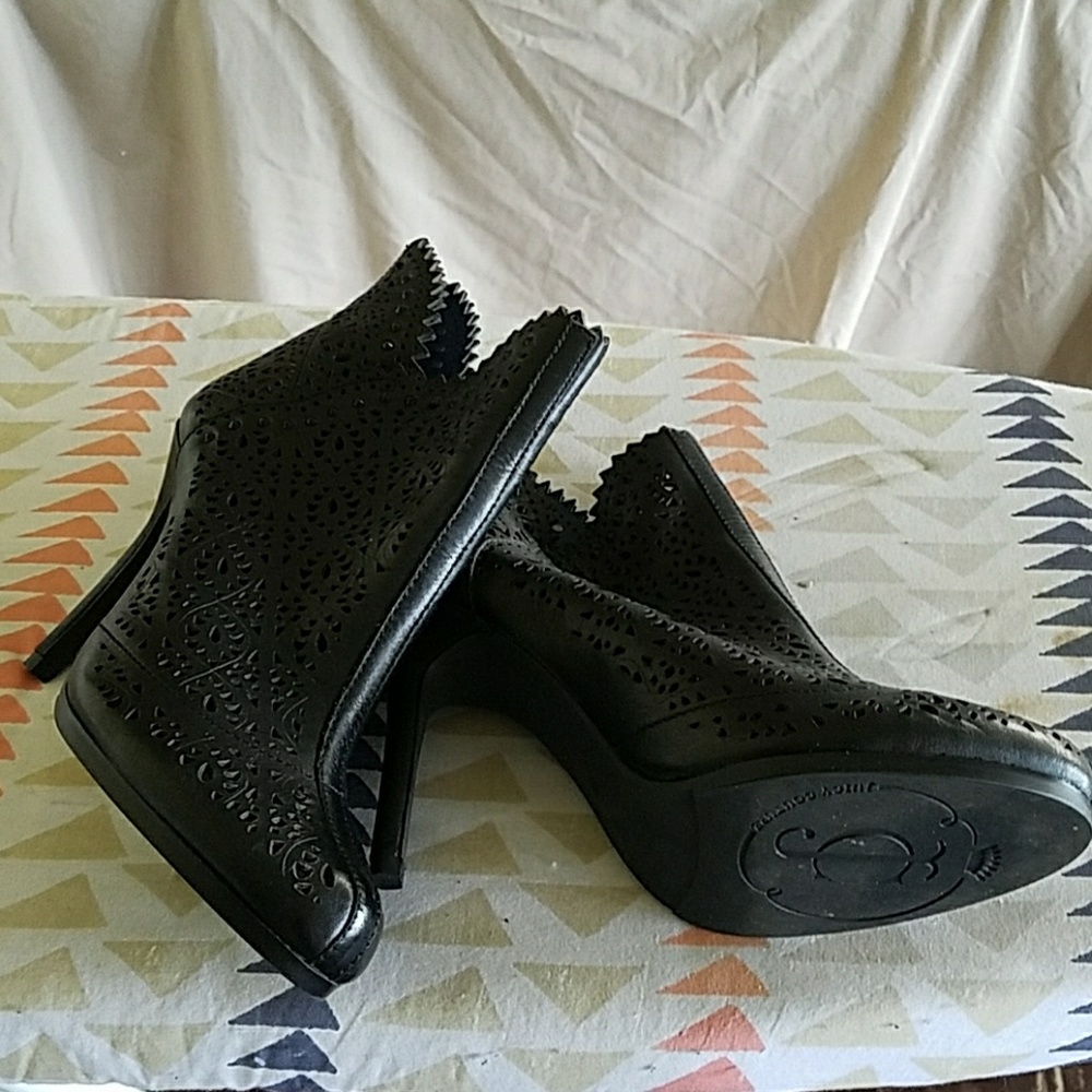 Juicy Couture black leather ankle boots