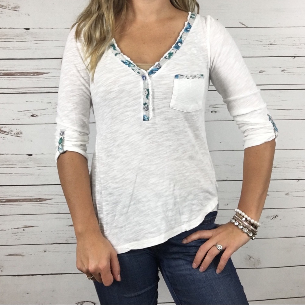 Anthropologie Postmark Small Floral Top