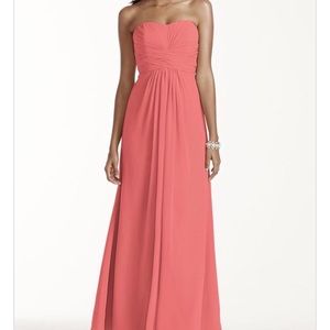 David's Bridal Long Dress Worn Only Once F15555