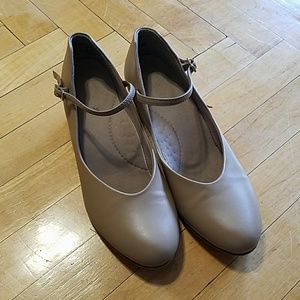 Dansko Genuine Leather Retro Maryjanes in Nude 9.5