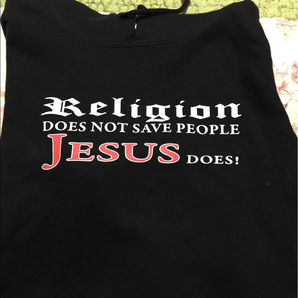Christian hoodie in size large. Brand new