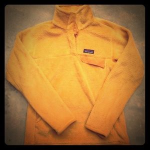 Mustard Yellow Patagonia Fleece Pull Over