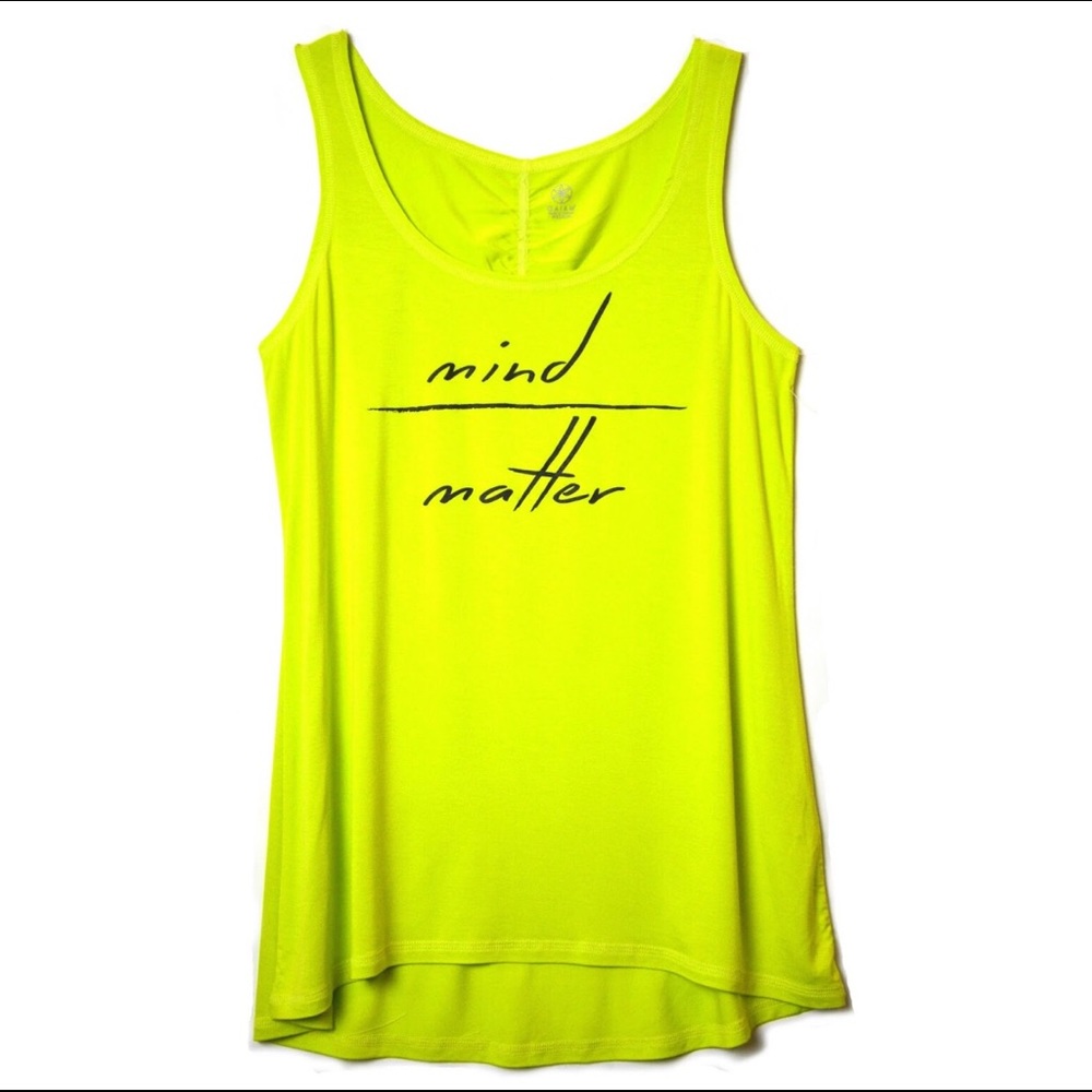 Gaiam yoga tank BRIGHT neon green