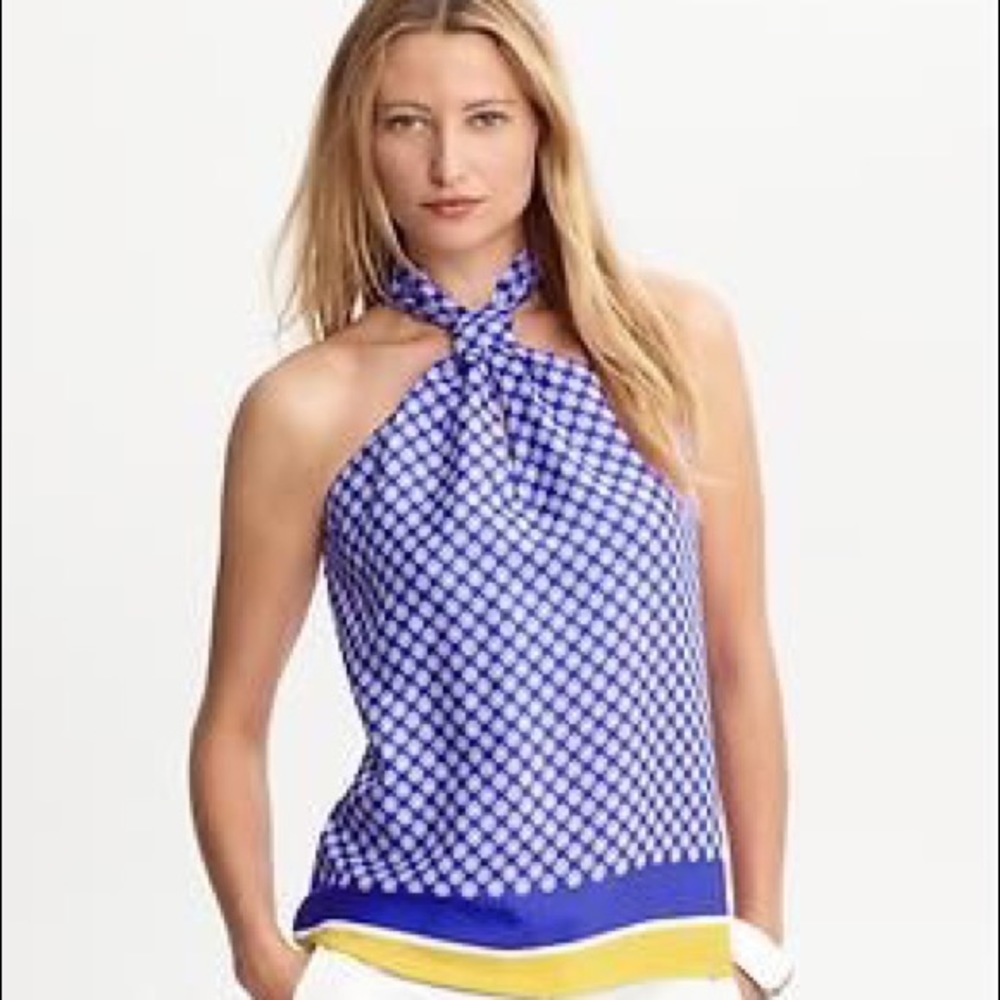 Banana Republic silk halter top.