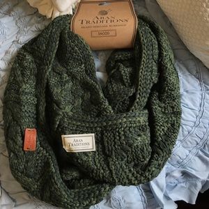 Aran Traditions Irish Knit Snood/  infinity Scarf