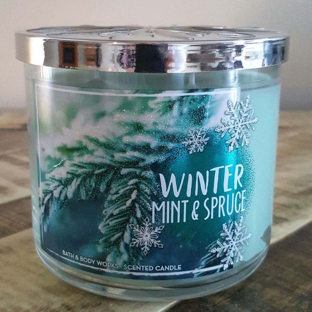 Bath &Body Works WINTER MINT & SPRUCE 3 Wick