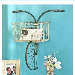 Metal Bicycle Wall Basket
