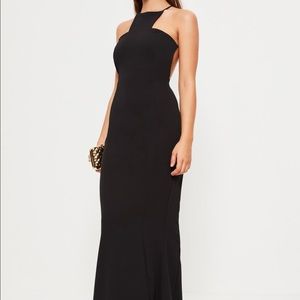 NWT! Missguided Black Square Neck Holiday Dress