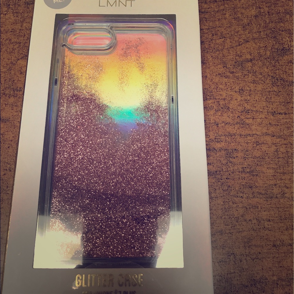 NWT iPhone clear 7 plus case with rose gold