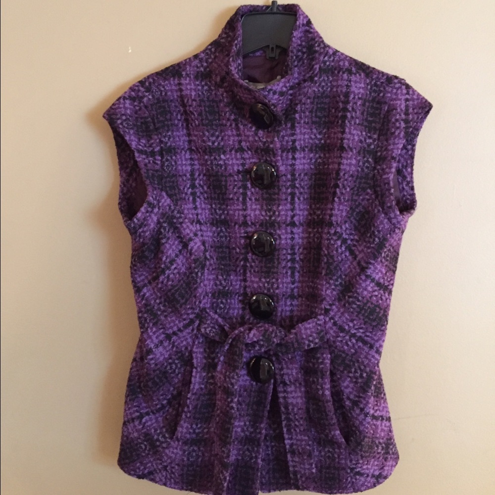 Bundles of 3, 30% off! Purple tweed vest