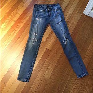 American Eagle super super stretch begging, sz 4