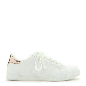 On trend white sneakers