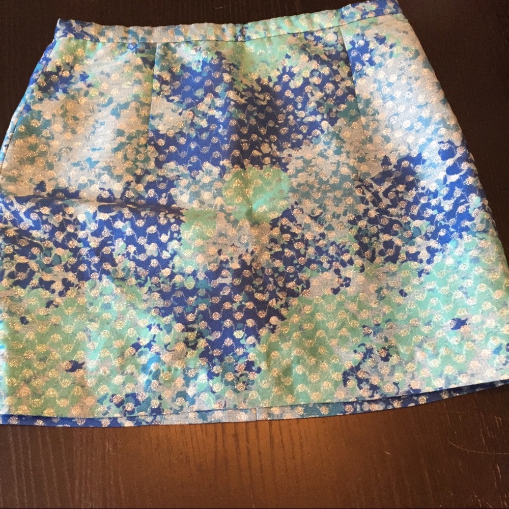 H&M mini skirt 10 Silver exposed zipper