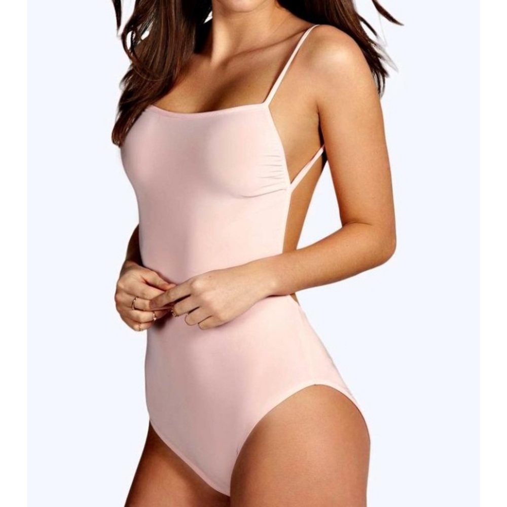 Boohoo slinky backless strappy bodysuit