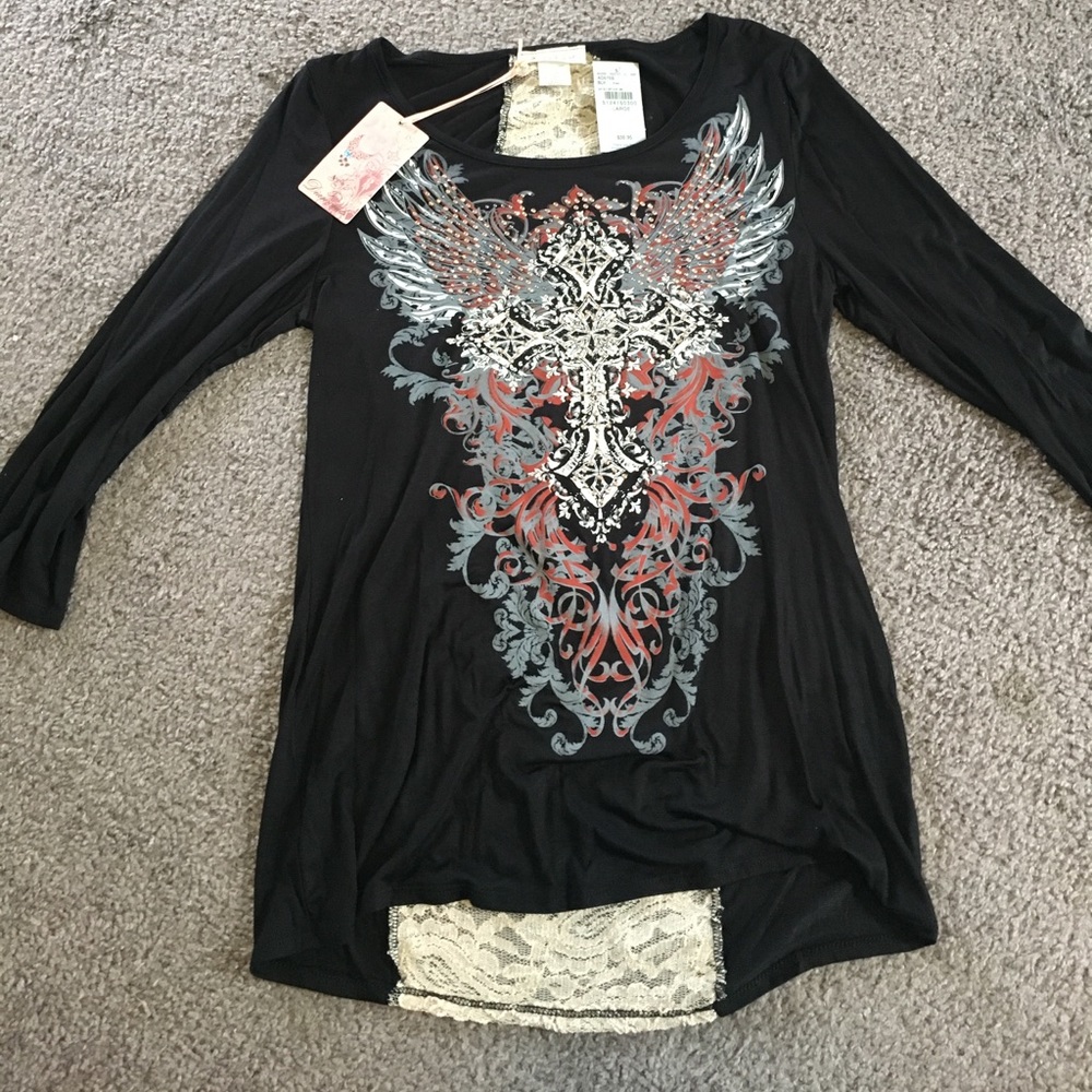 3/4 Sleeve Angels and Diamonds Shirt!