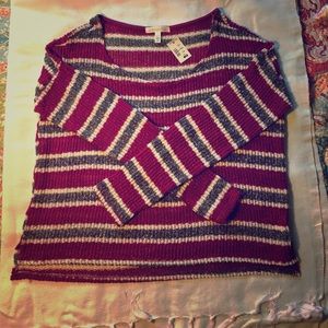 Aeropostale lightweight stretchy striped sweater