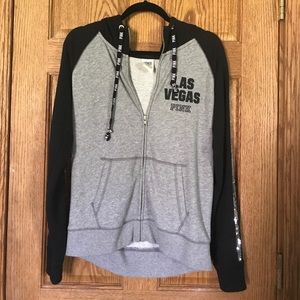 Vs pink bling Las Vegas zip up
