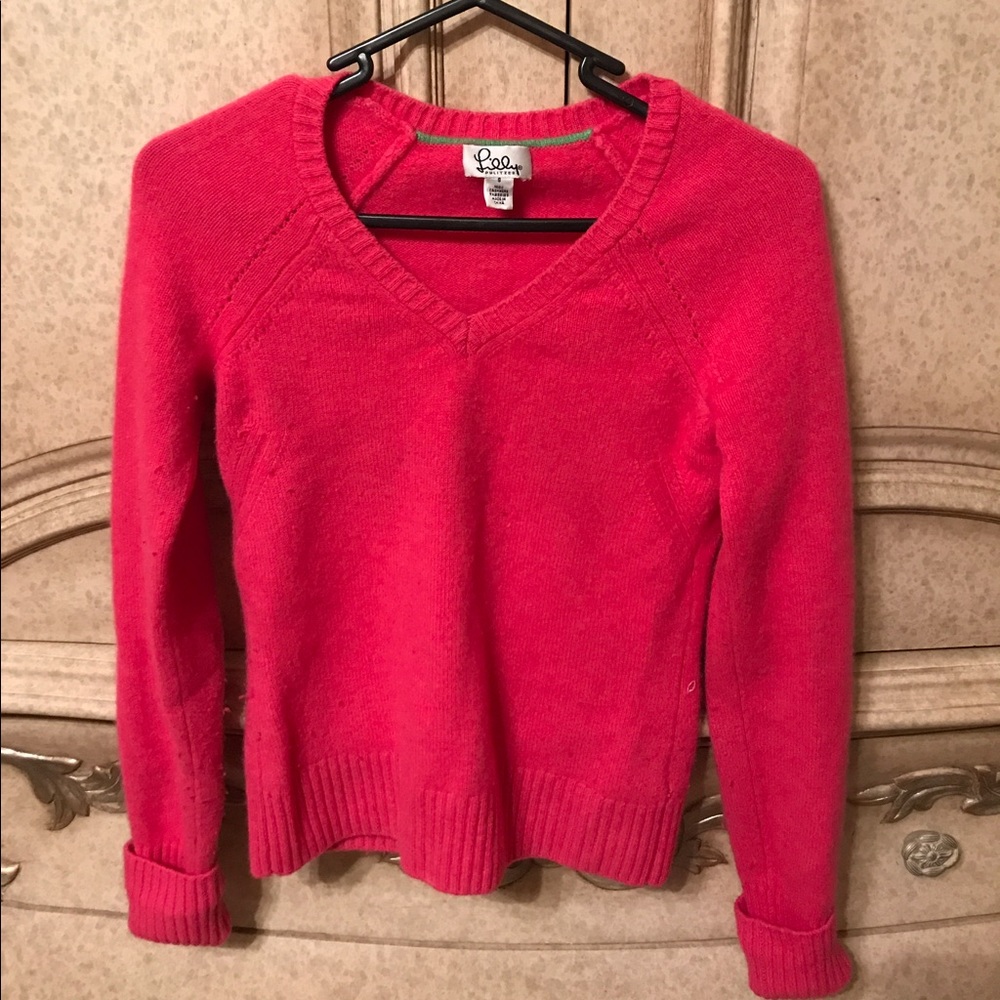 Pink Lilly Pulitzer 100% cashmere sweater S