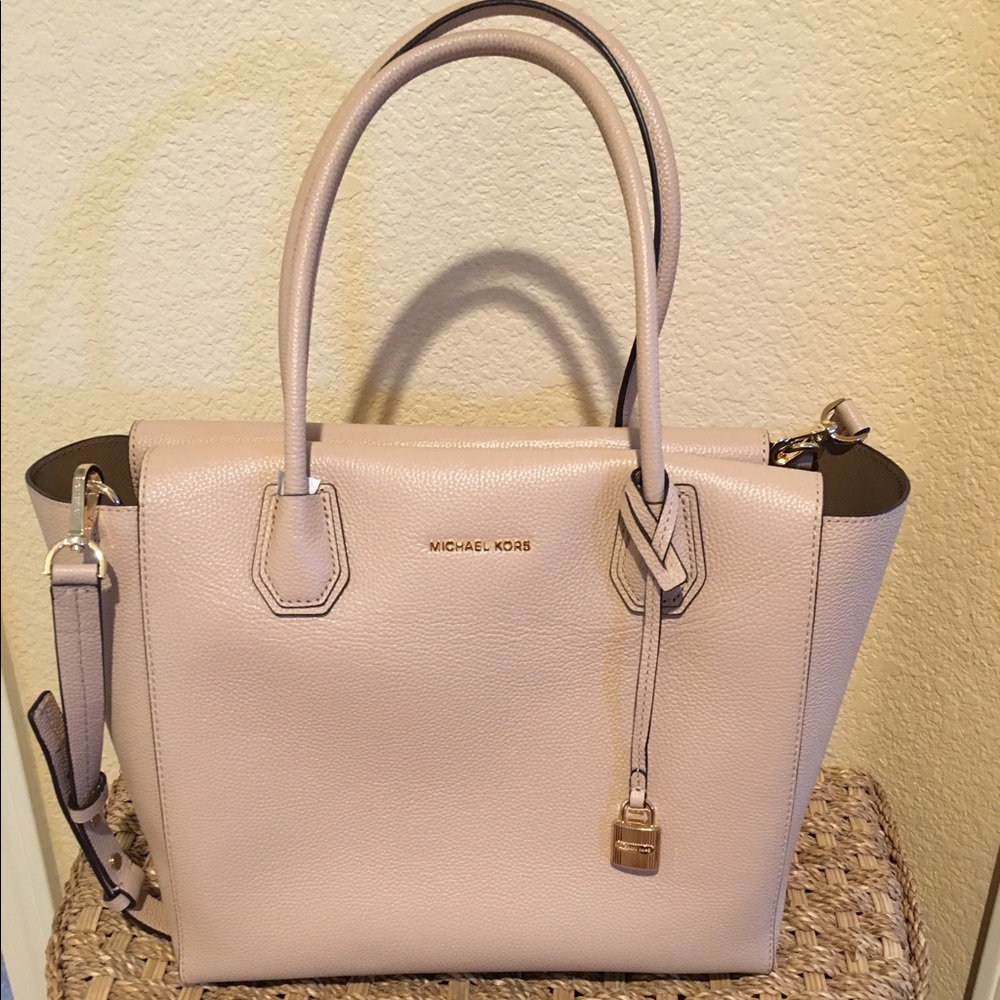 Michael Kors Mercer Large Bonded Leather Satchel