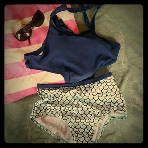 Mermaid  one peice swim suit