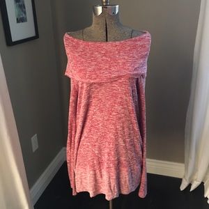 Sung light by la vide.  heathered off shoulder top