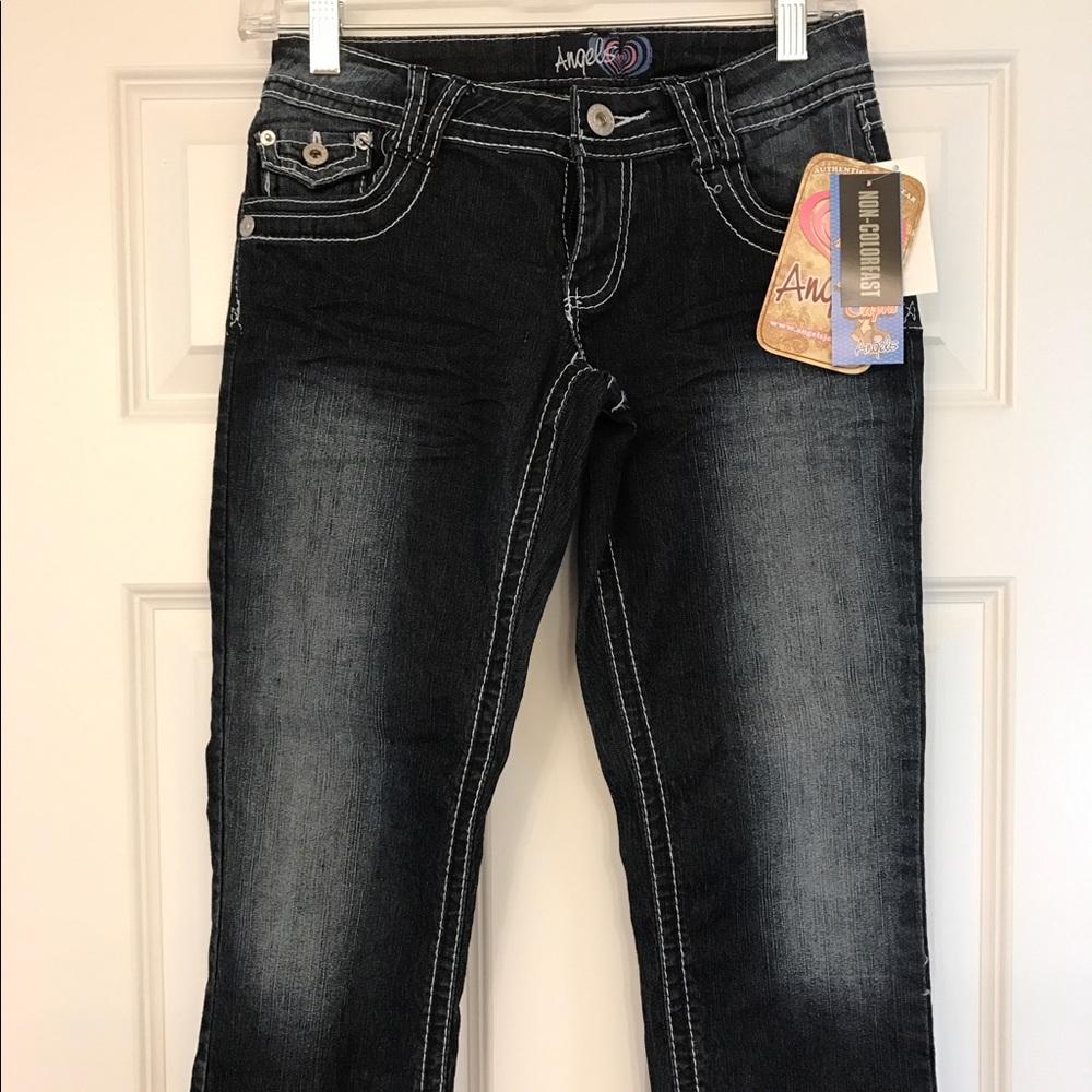 Denim cuffed hem capris