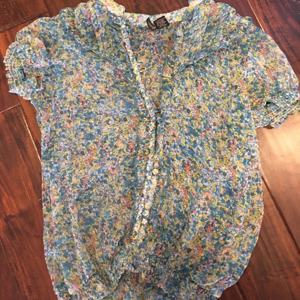 Sheer "passport" top size medium.