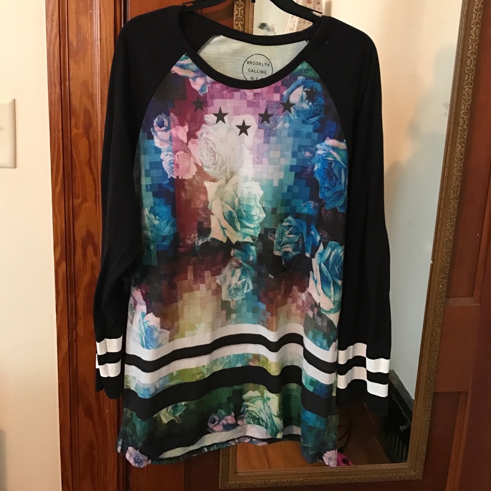 Long sleeve rose shirt