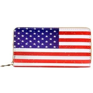 American flag long wallet